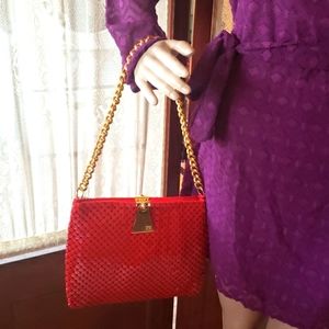 Felix Rey Red Mesh Shoulder Bag